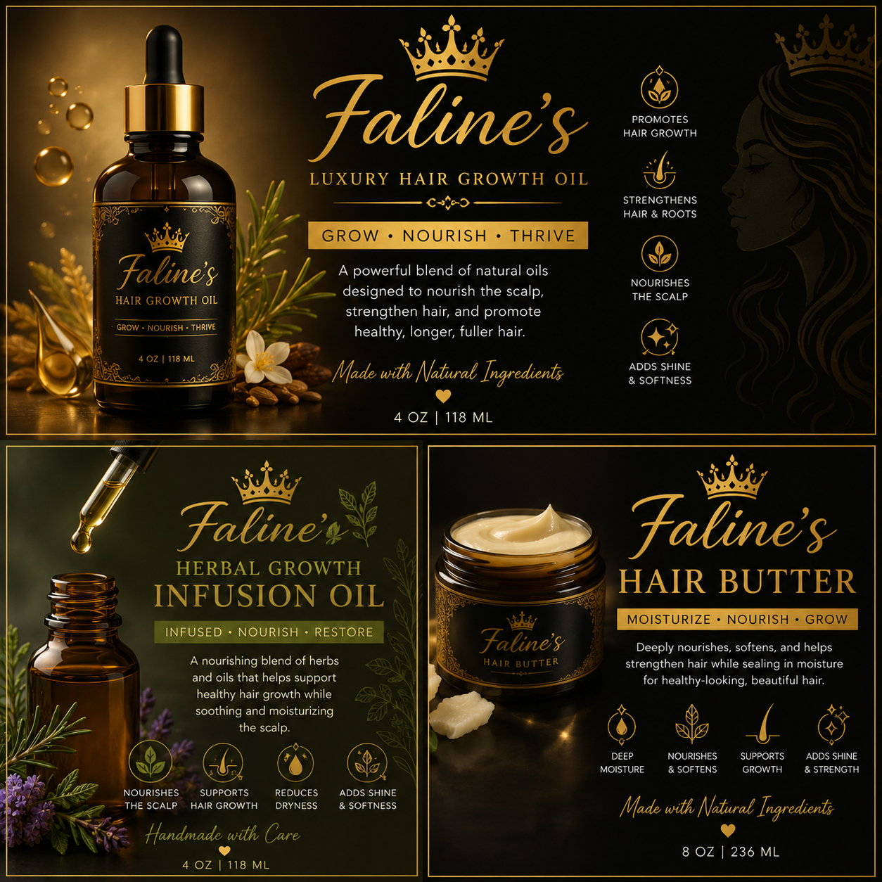 👑Faline's Herbal Growth Infusion Oil.
