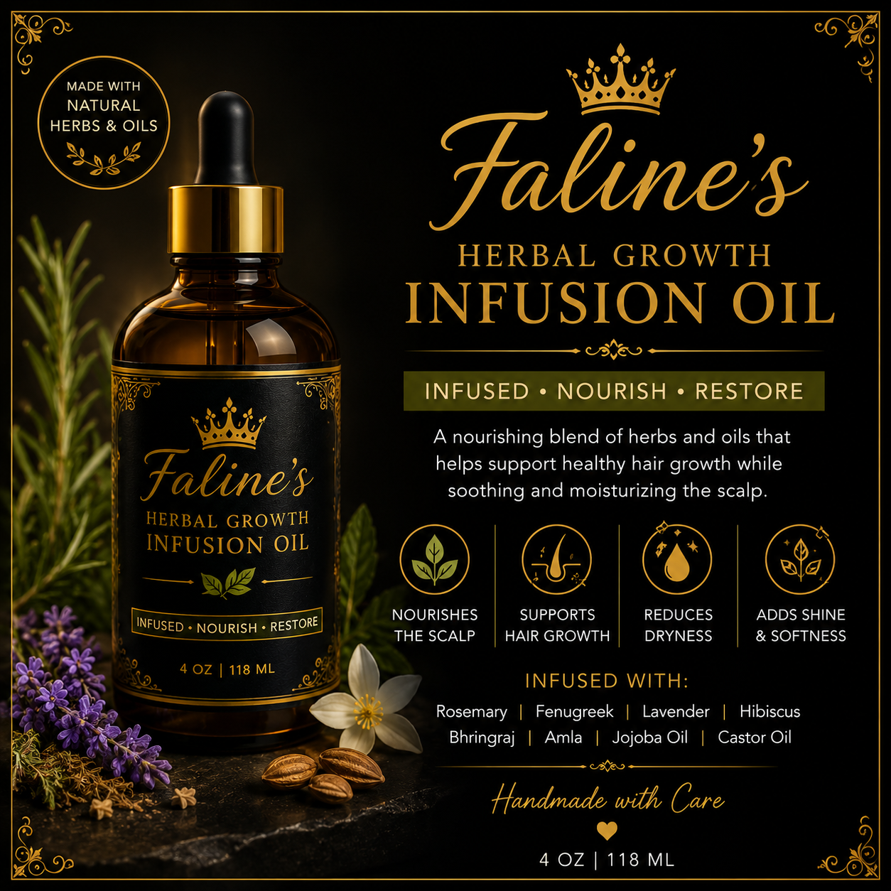 👑Faline's Herbal Growth Infusion Oil.